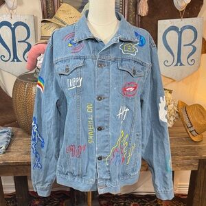 Brooklyn Cloth Denim Jacket with Black and White Patch